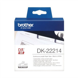 kontinuierliches thermopapierband brother dk-22214 12 x 30 48 mm schwarz schwarz weiß weiß