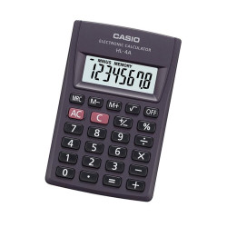 calculatrice casio hl-4a gris résine 8 x 5 cm