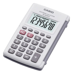 calcolatrice casio hl-820lv-we grigio resina 10 x 6 cm