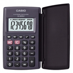 calculator casio hl-820lv-bk grey resin 10 x 6 cm