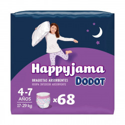 disposable nappies dodot dodot happyjama niña knickers size 7 4-7 years 17 units