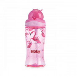 bicchiere di apprendimento nûby flip-it fenicottero rosa 360 ml