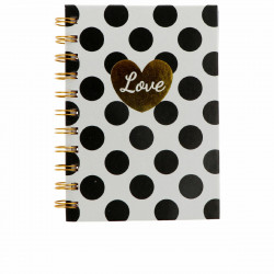 notebook inca black love white a6