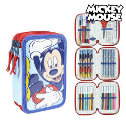 pochette à crayons triple giotto mickey mouse 43 pcs bleu