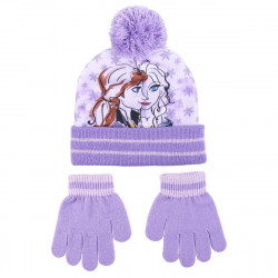Hat & Gloves Frozen Purple (One size)