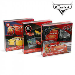 puzzle and dominoes set cars 3 units