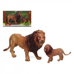 set animaux sauvages lion 2 pcs