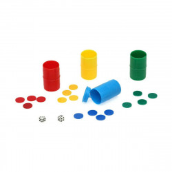 shakers with parchís counters 4 pieces 4 units
