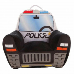 poltrona per bambini macchina polizia 52 x 48 x 51 cm nero acrilico 52 x 48 x 51 cm