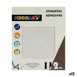 adhesive labels white 22 x 49 mm sheets 12 units