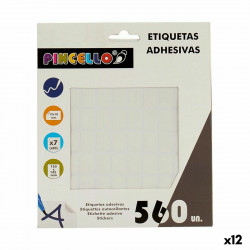 adhesive labels white 12 x 18 mm rectangular 12 units
