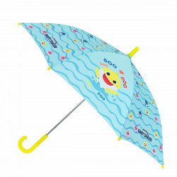 parapluie baby shark beach day jaune bleu clair 86 cm