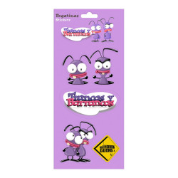 stickers el hormiguero purple black 4 pcs