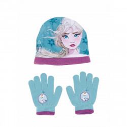 bonnet et gants frozen memories bleu