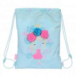 backpack with strings glow lab cute doll blue 26 x 34 x 1 cm