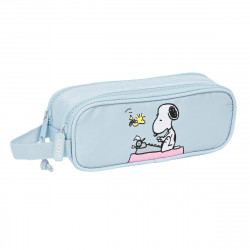 double carry-all snoopy imagine blue 21 x 8 x 6 cm