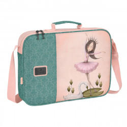 school satchel santoro swan lake grey pink 38 x 28 x 6 cm