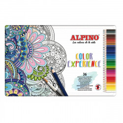 crayons de couleurs pour aquarelle alpino color experience multicouleur 36 pièces