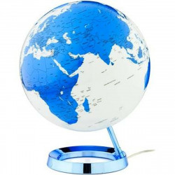 globe terrestre lumineux atmosphere 30 cm bleu plastique