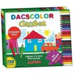 coloured crayons alpino dacscolor 288 units box multicolour