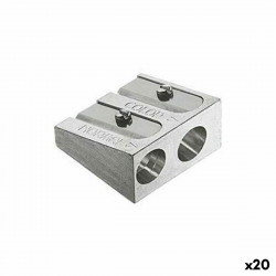 pencil sharpener faber-castell silver metal 20 units