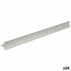scale ruler faber-castell triangular white 30 cm hard plastic 24 units