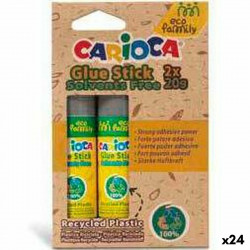 glue stick carioca eco family 2 pieces 20 g 24 units