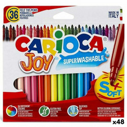 set of felt tip pens carioca joy multicolour 48 units