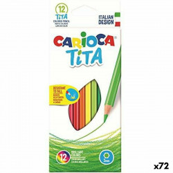 ensemble de crayons carioca tita 12 pièces multicouleur 72 unités