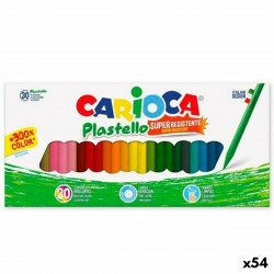crayons gras de couleur carioca plastello multicouleur 54 unités
