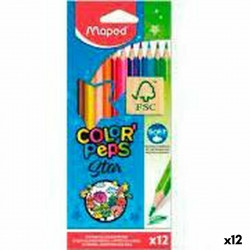 colouring pencils maped color peps star multicolour 12 pieces 12 units