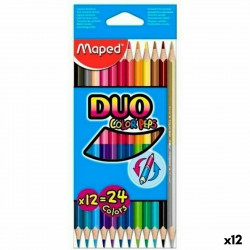 colouring pencils maped duo color peps	 multicolour 12 pieces double-ended 12 units