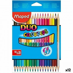 colouring pencils maped duo color peps	 multicolour 18 pieces double-ended 12 units