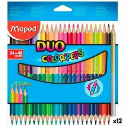colouring pencils maped duo color peps	 multicolour 24 pieces double-ended 12 units