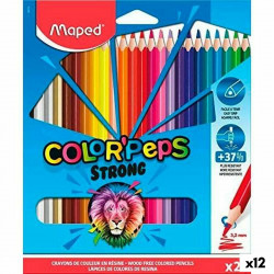colouring pencils maped color peps strong multicolour 24 pieces 12 units
