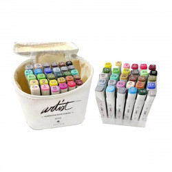 set of felt tip pens alex bog canvas luxe professional 30 pieces case multicolour