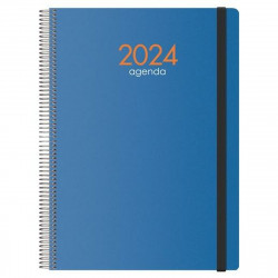 agenda syncro dohe 2024 annuel bleu 21 x 29 7 cm