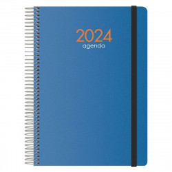 agenda syncro dohe 2024 annuel bleu 15 x 21 cm