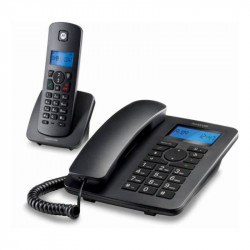 landline telephone motorola c4201 combo dect 2 pcs black