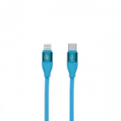 data charger cable with usb contact lighting type c blue 1 5 m