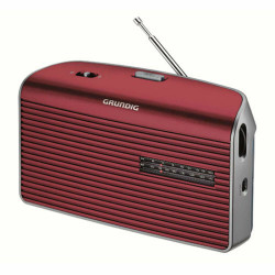 radio portatile grundig rosso analogica