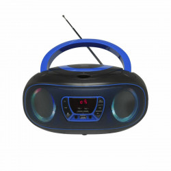 radio-cd mp3 denver electronics bluetooth led lcd bleu noir bleu