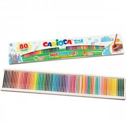 crayons de couleur carioca tita multicouleur 80 pièces