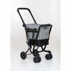 shopping cart playmarket with wheels black grey foldable