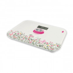 digital bathroom scales little balance kinetic classic floral multicolour tempered glass 180 kg
