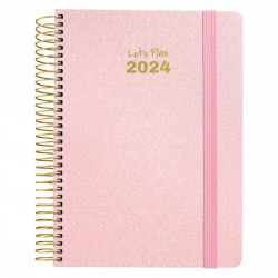 agenda grafoplas metallic 2024 pastel pink 15 x 21 cm