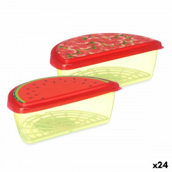 boîte à lunch fruits fraise pastèque plastique 23 x 8 x 13 cm 24 unités