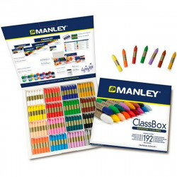 coloured crayons manley classbox 192 pieces multicolour