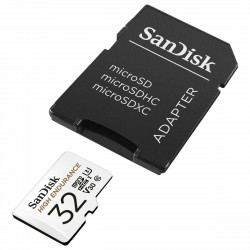 carte mémoire micro sd avec adaptateur sandisk high endurance 32 gb