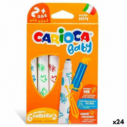 set of felt tip pens carioca baby multicolour 24 units